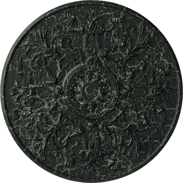 Ekena Millwork Versailles Ceiling Medallion (Fits Canopies up to 3 1/4"), 33"OD x 1 3/4"P, Painted Turtle Crackle CM33VEPTC - main